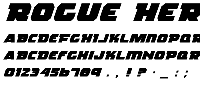 Rogue Hero Expanded Italic font